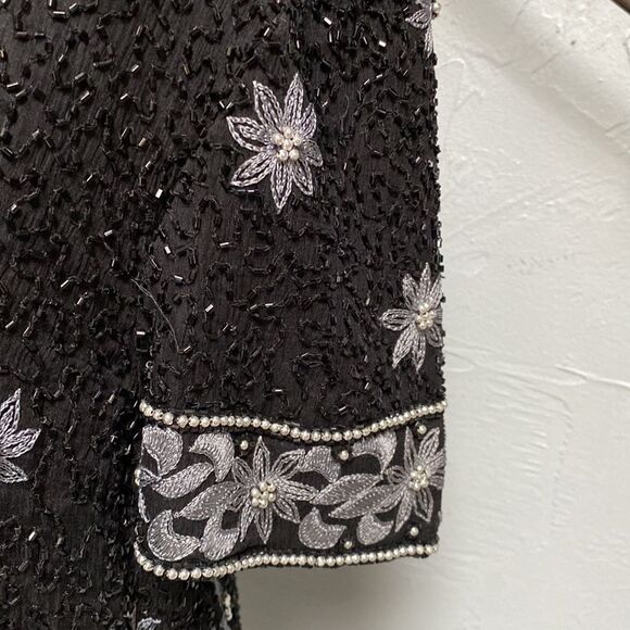 Cote d’ Azur Black Sequined Cocktail Top Size XL Formal wear - Picture 4 of 12